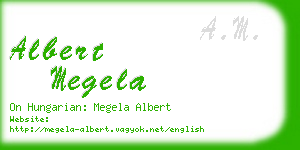 albert megela business card